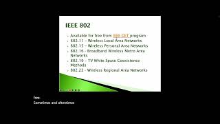 EECE 474 Modern Comm Sys Lecture 24 Standards and Research Trends