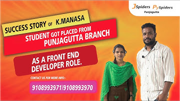 Student got placed as a FRONT-END DEVELOPER  From JSpiders | Hyderabad Punjagutta
