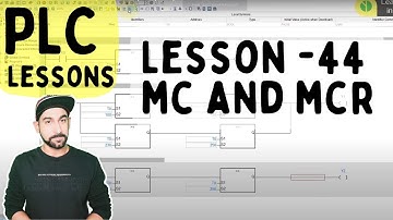 Lesson 44 - PLC MC and MCR instruction (Hindi)