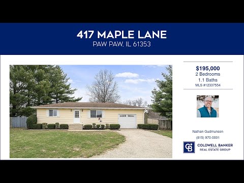 417 Maple Lane, Paw Paw, IL home video tour