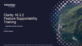 Clarity 16.3.2 - Enhancements to Reporting