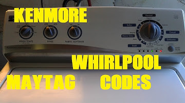 Kenmore Whirlpool Maytag Amana Washer Repair Diagnostic Error Code Retrieval And Recalibrate Mode