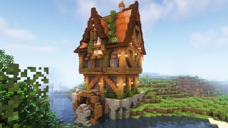 Minecraft | How to build a Medieval Watermill House | Tutorial