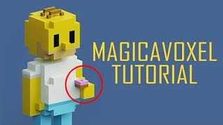 Basic Magicavoxel tutorial - Voxel art Homer Simpson!