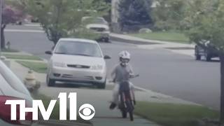 Woman chases child riding e-bike down sidewalk in Washington