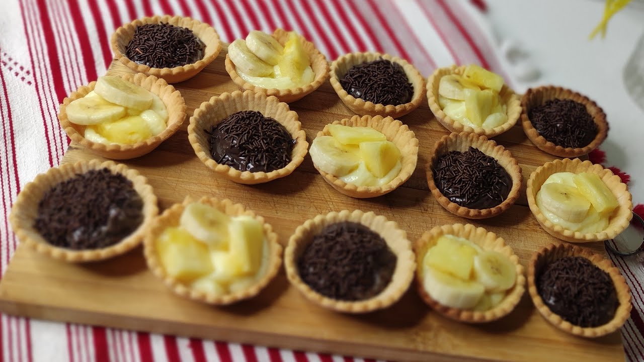 ميني تارت بدون قوالب ولازبدة ، اقتصادية وسريعة لتحضير