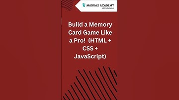 🧠 Build a Memory Card Game in 60 Seconds! ⏱️ | JavaScript Mini App |    #shorts