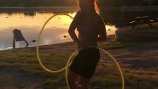 Beautiful sunset hooping ☀️