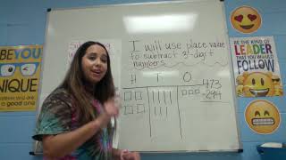 Subtracting Place value chart