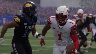 College Football 26: Wk 14 Sim - Utah vs. Kansas (PS5) Big 12 Gameplay