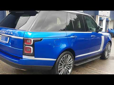 Candy Blue gloss Range Rover wrap by Carstyle Ireland