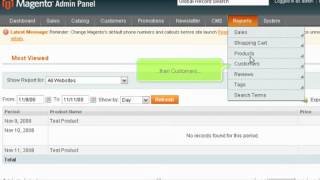 How to view reports sales, shipping etc  in Magento