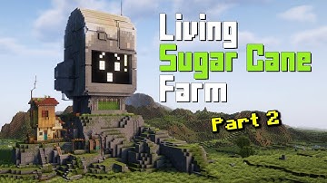 First Automatic Sugar Cane Farm powered by Structure Blocks  | Longplay [Part 2]   | Minecraft
