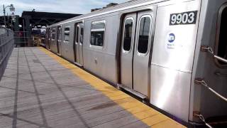 MTA NYCT Subway Kawasaki R160B #9903 on the (F) Jamaica bound departing 4th Avenue-9th Street