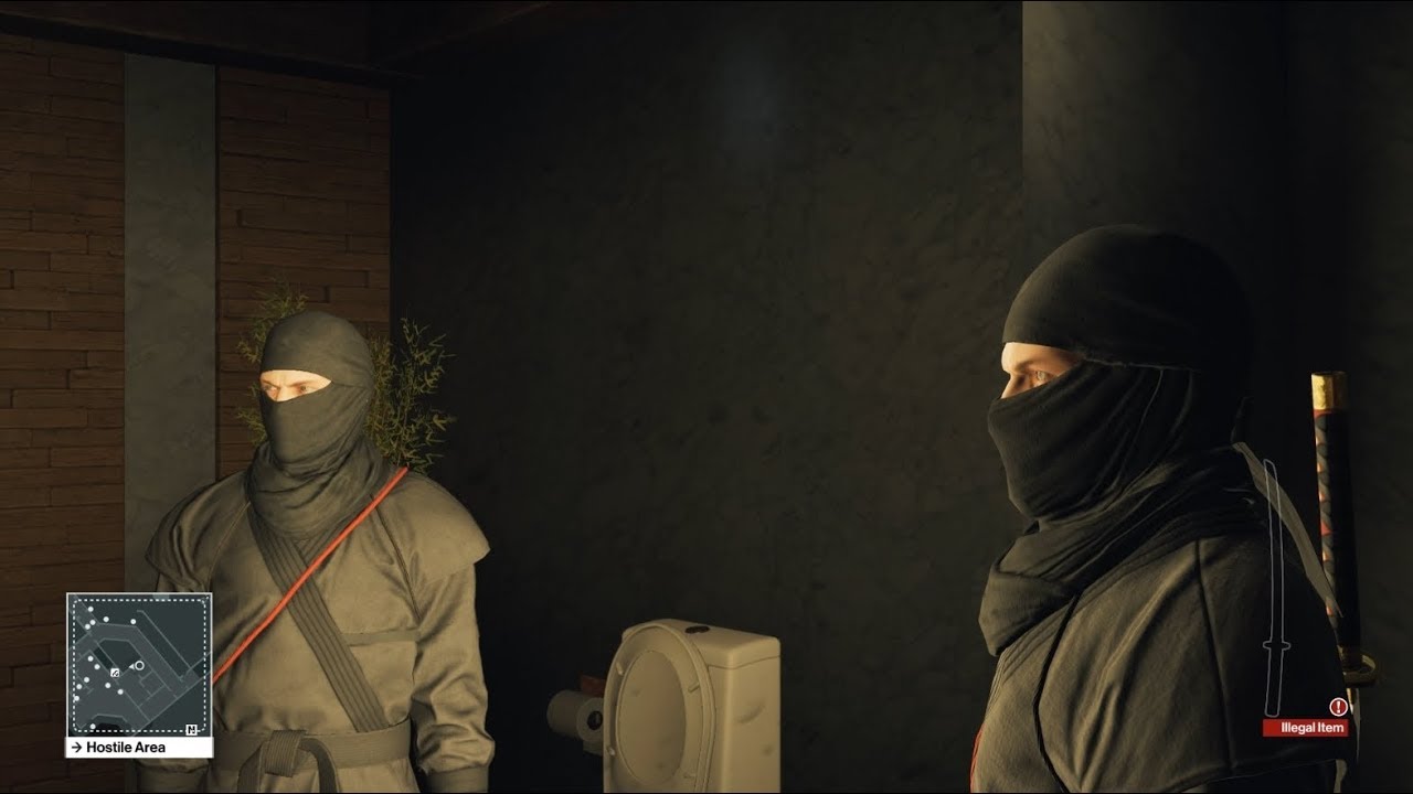 HITMAN Ninja Suit Infiltrating Along Mountain Path