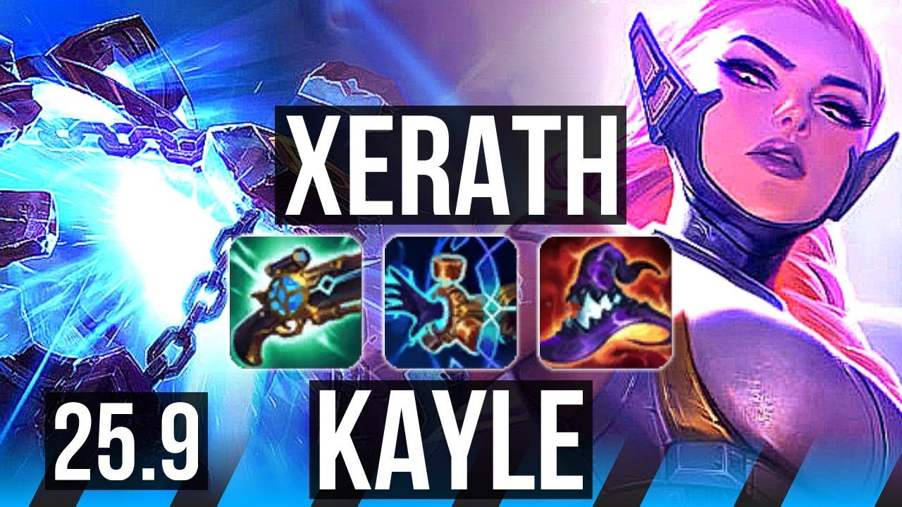 XERATH vs KAYLE (MID) | 9/1/8, Godlike | EUW Grandmaster | 25.9
