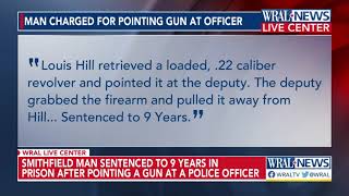 Smithfield man sentenced for pointing gun at officer Guide