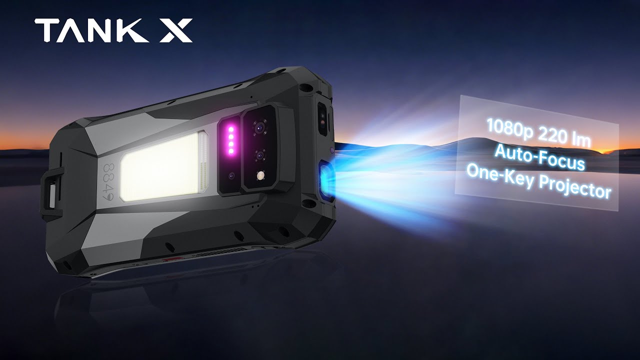 TANK X — A Rugged Projector Phone with 1080P Play & 220 Lumens