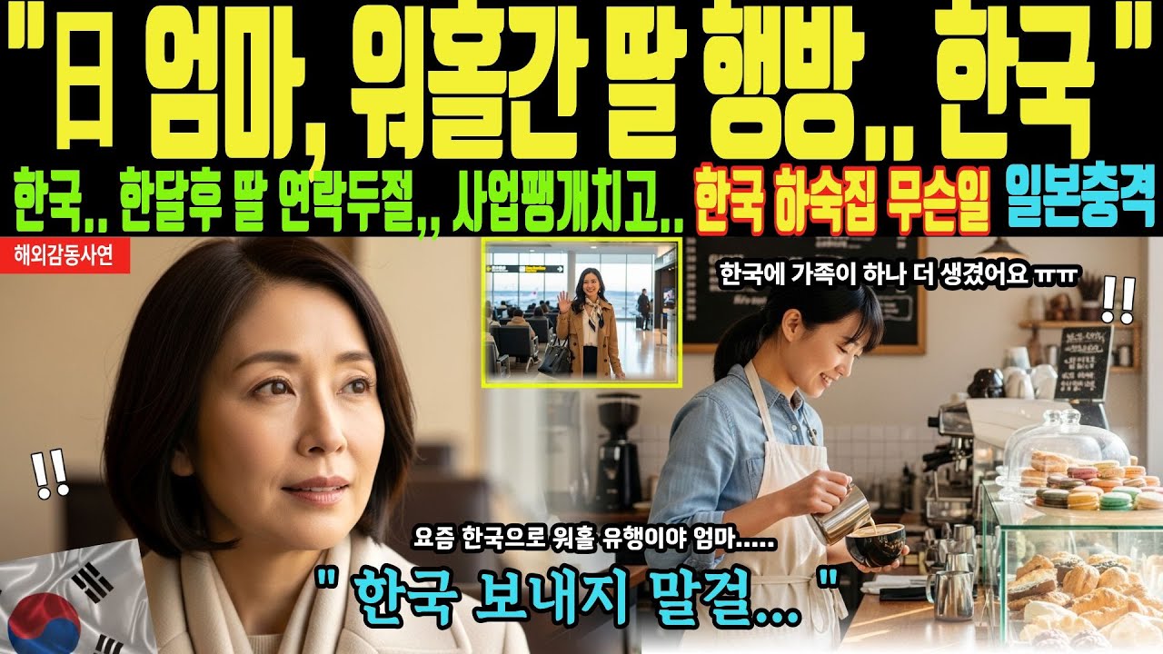 [해외감동사연] 일본 엄마 딸이 연락두절 한국행 | 극구 말린 한국 워홀 결국, 하숙집에서 생긴일 ..가족하나 더생겨 일본충격!!