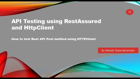 How to test Rest API Post method using HTTPClient
