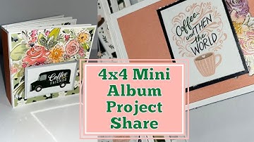 4x4 Mini Album Project Share || ECHO PARK Coffee & Friends Digital Paper Collection