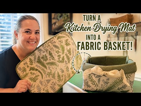 DIY Basket from a drying mat in under 10 minutes. Christmas in July.