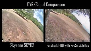 Skyzone Sky03 03 Fpv Goggles Vs. Pro58 W Achilles Dvrsignal Comparison