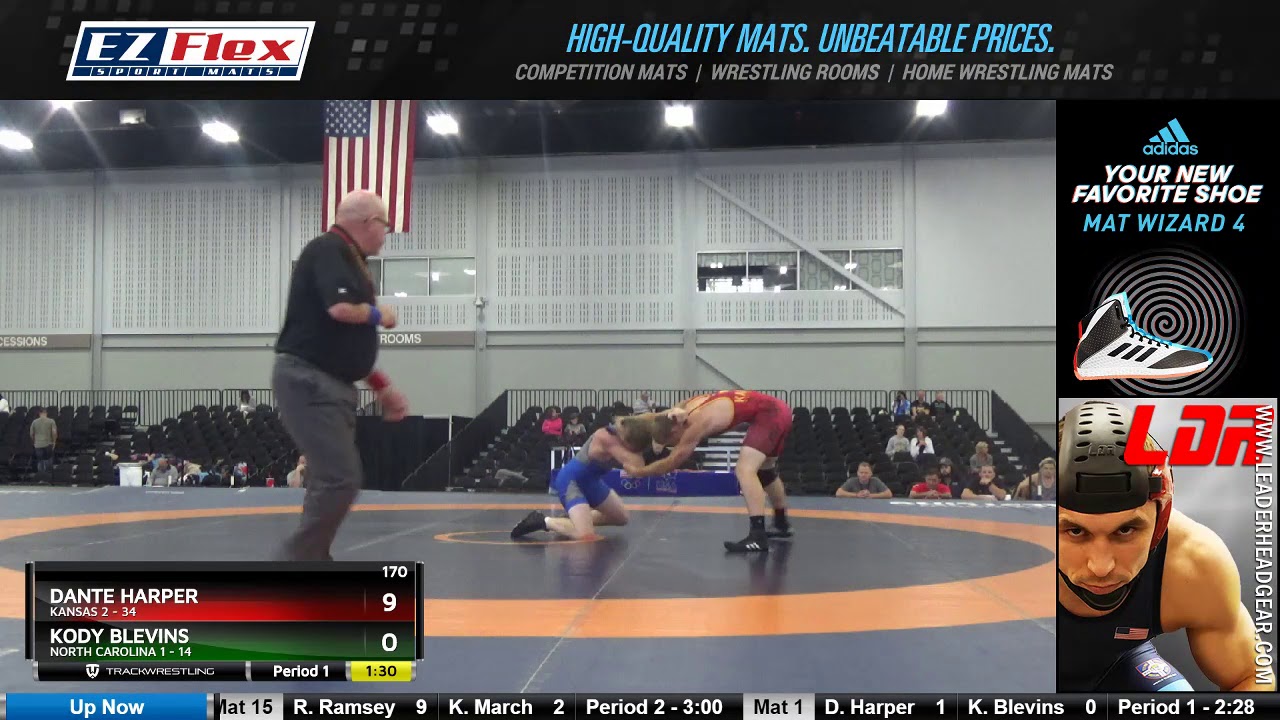 Mat 1 170 Dante Harper Kansas 2 Vs Kody Blevins North Carolina 1