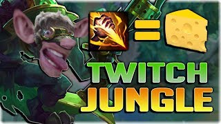 THE CHEESIEST JUNGLER EVER!? 100% FIRST BLOOD EVERY GAME! TWITCH JUNGLE IS STUPID! - Patch 7.18