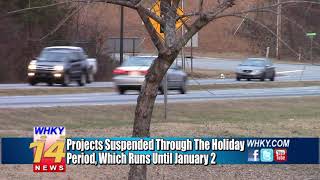Most Road Construction Projects Suspended For Holidays