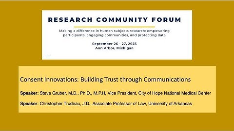 RCF Session 4 - Consent Innovations: Building Trust Through Communications