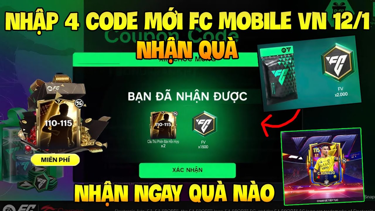 Update 4 Code Fc Mobile VN Mới Nhất 11/1 Nhận Quà FV, Pack Cầu Thủ Và Gem Miễn Phí Từ Sự Kiện TOTY