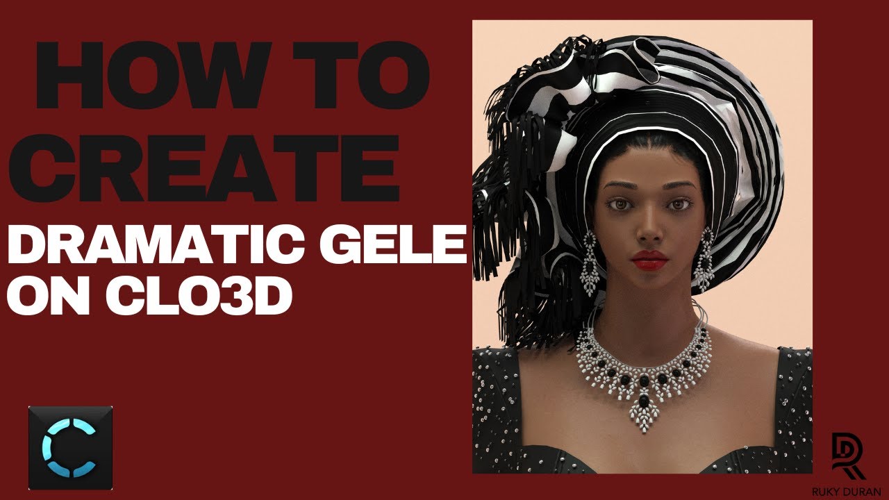 how to create a dramatic gele using clo3d