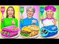 Me Vs Grandma Cooking Challenge Kitchen Hacks And Tricks By Bubba DO Challenge 