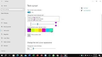 How to change text cursor indicator color in Laptop