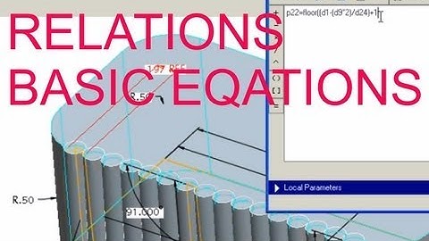 E19 Pro/Engineer Wildfire 4.0 - Relations Equations