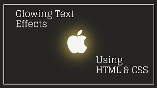 Apple Glowing Logo | using HTML & CSS | #html #css #logo @KhushiAGraphicDesigner