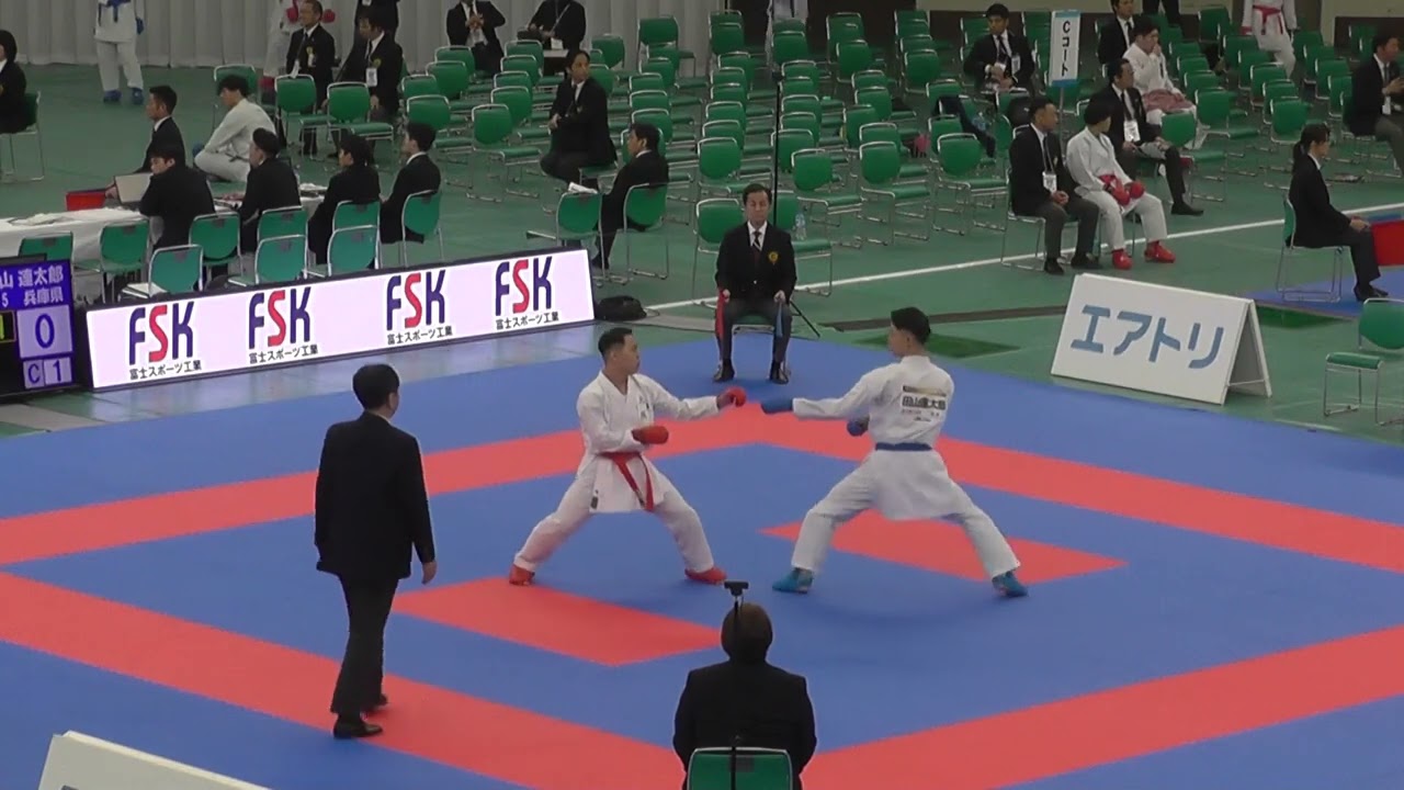 第５１回全日本空手道選手権大会 男子組手 3回戦 南 秀之輔 VS 山田 連太郎