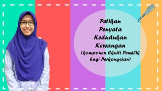 Petikan PENYATA KEDUDUKAN KEWANGAN (KOMPONEN EKUITI PEMILIK BAGI PERKONGSIAN)