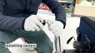 Easy caster replacement & clear wheel installation
