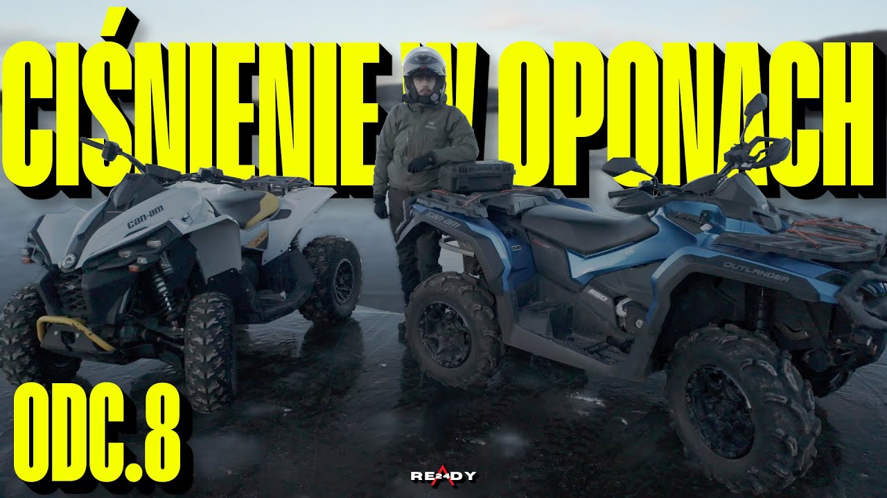 Test na quadzie - hamowanie na lodzie