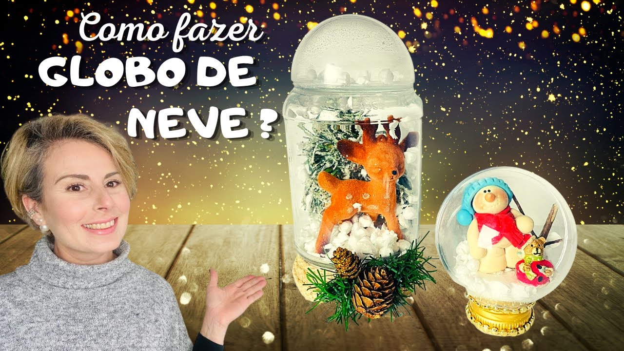 COMO FAZER GLOBO DE NEVE |Faça você mesmo | Diy | Snow Globe | Enfeite ...