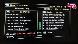 Nilesat Satellite 7W - How To Add and Scan All Frequencies - Latest Updates All Channels screenshot 1