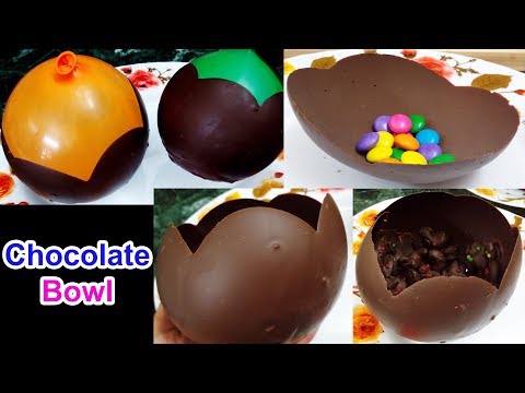 Cómo hacer globo chocolate cuencos, tazones de chocolate globo, chocolate copas en forma de globos