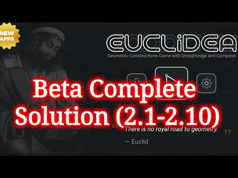 Euclidea: beta complete (2.1-2.10) solution walkthrough android