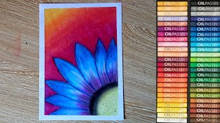 Learn how to draw flower using oil pastel