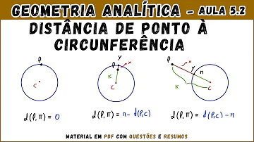 Como calcular a distância entre um ponto e uma circunferência?