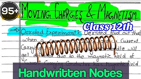 | Moving charges and magnetism |Class 12th| Physics chapter 4| HANDWRITTEN NOTES | #Edustudypoint