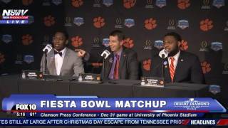 Clemson Head Football Coach Dabo Swinney Calls Out "Hot Brunette" In Press Room