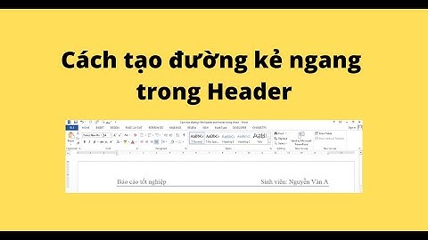 Cách tạo đường kẻ ngang trong Header